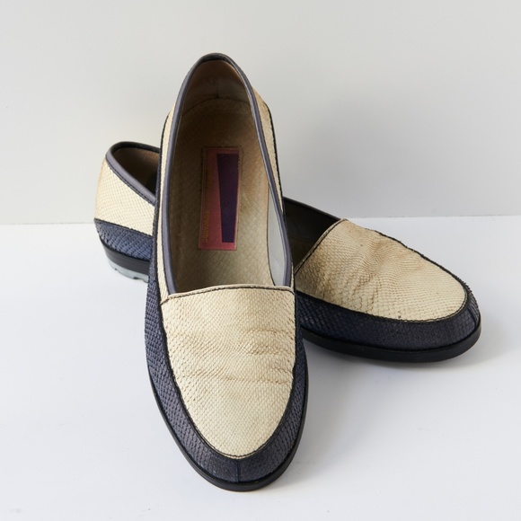 80s - Susan Bennis - Warren Edwards - Loafer - Men 80s - SUSAN BENNIS - WARREN EDWARDS - Loafer - Men\'s - 10 - WHT - Snake